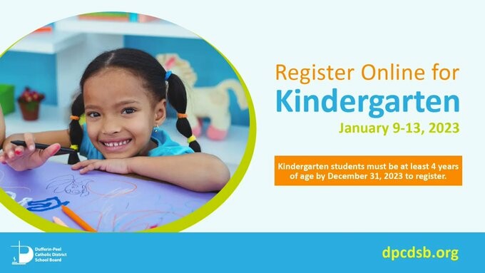 Register online kindergarten poster